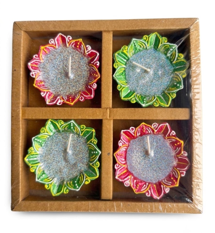 Designer Candle - 4 Pc Assorted
